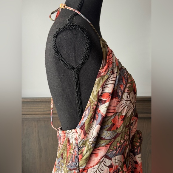 Wild Fable Floral Halter Maxi Dress - Pink and Green NWT 1X - Picture 8 of 10